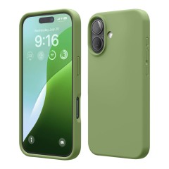 Elago для iPhone 16 чехол Soft silicone (Liquid) Cedar Green