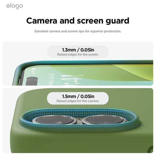 Elago для iPhone 16 чехол Soft silicone (Liquid) Cedar Green