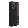 BMW для iPhone 16 Pro Max чехол M-Collection Liquid silicone Lines Metal camera Hard Black (MagSafe)