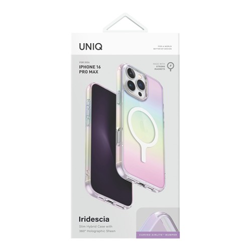 Uniq для iPhone 16 Pro Max чехол Iridescia (hologrophic) Holo Quartz (Magsafe)