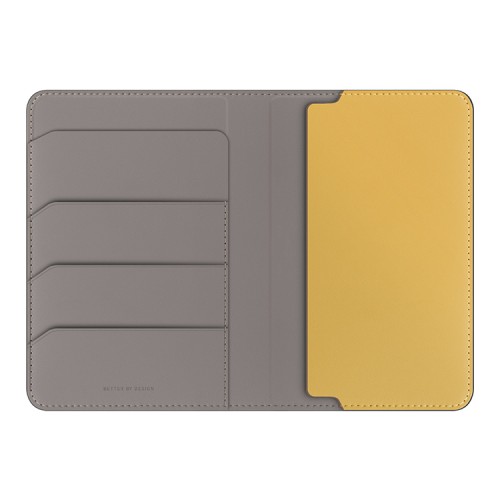 Uniq обложка на паспорт Belmont RFID-blocking passport holder Canary Yellow/Flint Grey