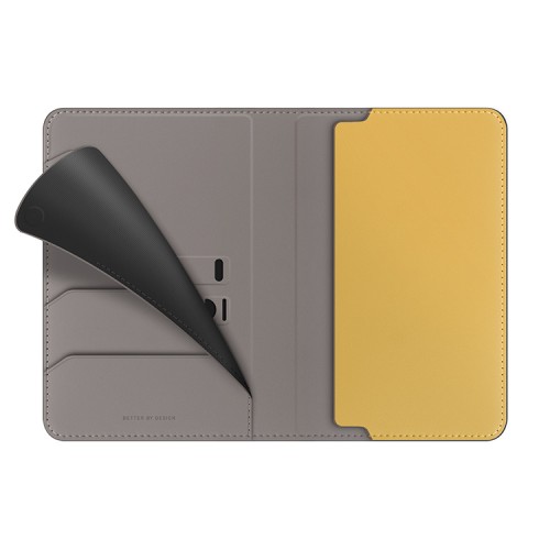 Uniq обложка на паспорт Belmont RFID-blocking passport holder Canary Yellow/Flint Grey