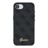 Guess для iPhone 16e чехол PU 4G Script metal logo Hard Black (MagSafe)