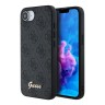Guess для iPhone 16e чехол PU 4G Script metal logo Hard Black (MagSafe)