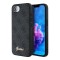 Guess для iPhone 16e чехол PU 4G Script metal logo Hard Black (MagSafe)