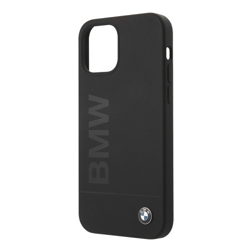 Чехол BMW Signature Liquid Silicone Laser logo для iPhone 12 Pro Max, черный
