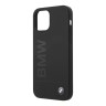 Чехол BMW Signature Liquid Silicone Laser logo для iPhone 12 Pro Max, черный