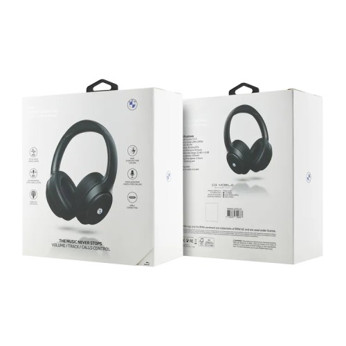 BMW наушники беспроводные накладные Bluetooth HP Signature ANC/ENC with Metal Logo Black