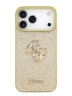 Guess для iPhone 17 Pro чехол Fixed Glitters 4G Big metal logo Hard Gold