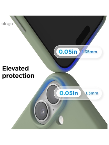 Elago для iPhone 17 чехол Magnetic Silicone Khaki Green (MagSafe)