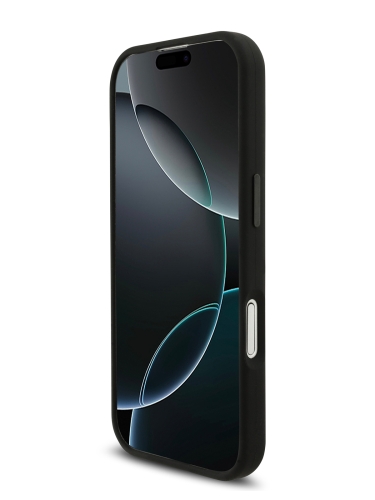 Karl Lagerfeld для iPhone 17 чехол Liquid silicone NFT Choupette Metal Cam Hard Black (MagSafe)