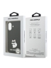 Karl Lagerfeld для iPhone 17 чехол Liquid silicone NFT Choupette Metal Cam Hard Black (MagSafe)