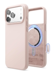 Elago для iPhone 17 Pro Max чехол Magnetic Silicone Light Pink (MagSafe)