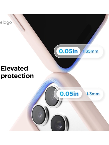 Elago для iPhone 17 Pro Max чехол Magnetic Silicone Light Pink (MagSafe)