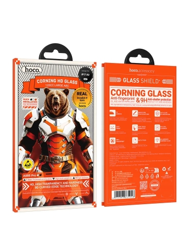 HOCO стекло для iPhone Air, Bear Shield series Corning full screen HD tempered glass Black