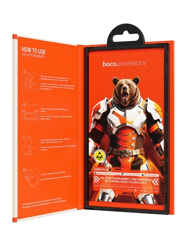 HOCO стекло для iPhone Air, Bear Shield series Corning full screen HD tempered glass Black