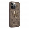 Чехол Guess 4G Big metal logo Hard для iPhone 13 Pro, коричневый