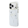 Karl Lagerfeld для iPhone 17 Pro чехол IML NFT Choupettes Script logo Metal Cam прозрачный (MagSafe)