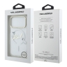 Karl Lagerfeld для iPhone 17 Pro чехол IML NFT Choupettes Script logo Metal Cam прозрачный (MagSafe)