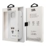 Чехол Lagerfeld Liquid silicone Karl & Choupette Hard для iPhone 13, белый