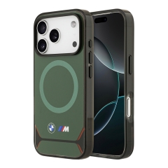 BMW для iPhone 17 Pro Max чехол M-series IML Metal camera Double logo Hard Green (MagSafe)