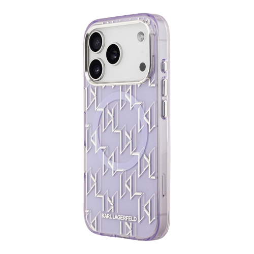 Karl Lagerfeld для iPhone 17 Pro Max чехол IML KL Monogram Metal camera Hard Purple (MagSafe)