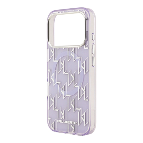 Karl Lagerfeld для iPhone 17 Pro Max чехол IML KL Monogram Metal camera Hard Purple (MagSafe)