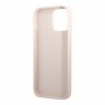 Чехол Guess PU 4G Double cardslot Metal triangle logo Hard для iPhone 13 Pro, розовый