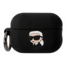 Чехол Lagerfeld Silicone case with ring NFT 3D Karl для Airpods Pro 2, черный