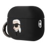 Чехол Lagerfeld Silicone case with ring NFT 3D Karl для Airpods Pro 2, черный