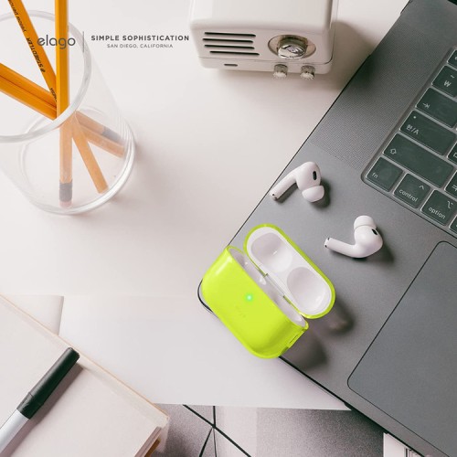 Чехол Elago Clear case для AirPods Pro 2, Neon Yellow
