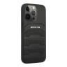 Кожаный чехол AMG Leather Debossed lines Hard для iPhone 14 Pro, черный