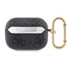 Чехол Guess PU leather 4G with metal logo с карабином для Airpods Pro 2, черный