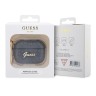 Чехол Guess PU leather 4G with metal logo с карабином для Airpods Pro 2, черный
