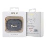 Чехол Guess PU leather 4G with metal logo с карабином для Airpods Pro 2 (2022), черный