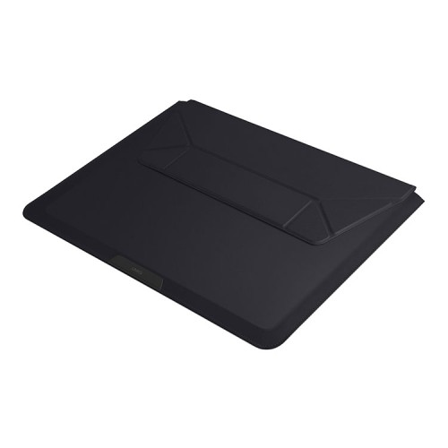 Uniq для ноутбуков 14" чехол Oslo V.2 PU leather Magnetic Laptop sleeve/foldable stand Jet Black