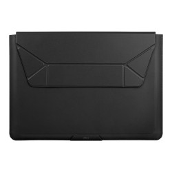 Uniq для ноутбуков 14" чехол Oslo V.2 PU leather Magnetic Laptop sleeve/foldable stand Jet Black