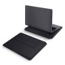Uniq для ноутбуков 14" чехол Oslo V.2 PU leather Magnetic Laptop sleeve/foldable stand Jet Black