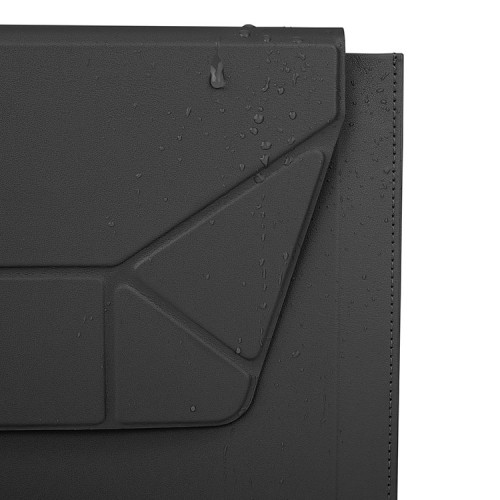 Uniq для ноутбуков 14" чехол Oslo V.2 PU leather Magnetic Laptop sleeve/foldable stand Jet Black