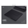 Uniq для ноутбуков 14" чехол Oslo V.2 PU leather Magnetic Laptop sleeve/foldable stand Jet Black