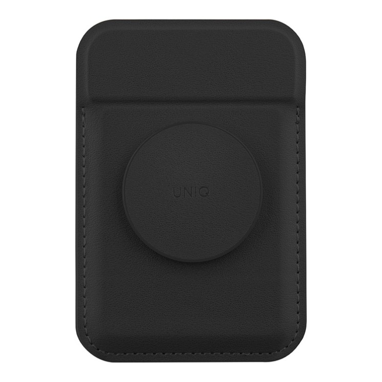 Uniq магнитный бумажник с функцией стенда FLIXA Magnetic card holder Pop-out Grip-stand Jet Black
