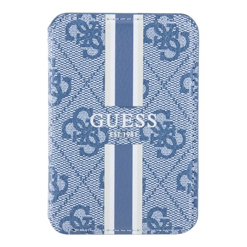 Guess картхолдер для iPhone Wallet Cardslot MagSafe PU 4G Stripes Blue