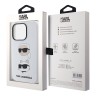 Lagerfeld для iPhone 15 Pro чехол Liquid Silicone NFT Karl & Choupette heads Hard White