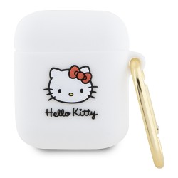 Hello Kitty для Airpods 1/2 чехол Liquid silicone 3D Rubber Kitty Head White