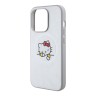 Hello Kitty для iPhone 15 Pro чехол PU Leather Kitty Asleep Hard Silver (MagSafe)