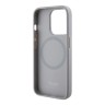 Hello Kitty для iPhone 15 Pro чехол PU Leather Kitty Asleep Hard Silver (MagSafe)