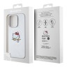 Hello Kitty для iPhone 15 Pro чехол PU Leather Kitty Asleep Hard Silver (MagSafe)