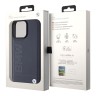 BMW для iPhone 15 Pro Max чехол Signature Leather Logo imprint Hard Navy (MagSafe)