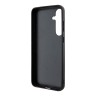 BMW для Galaxy S24 чехол PU Perforated Tricolor stripes Metal logo Hard Black