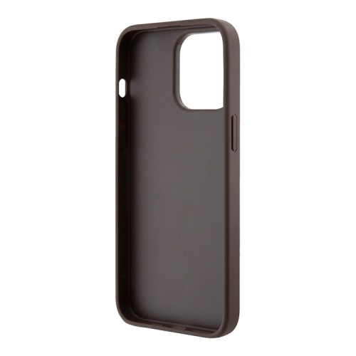 Guess для iPhone 15 Pro чехол PU 4G Stripes Hard Brown